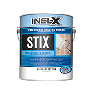 Terry's Paints Stix Waterborne Bonding Primer is a premium-quality, acrylic-urethane primer-sealer with unparalleled adhesion to the most challenging surfaces, including glossy tile, PVC, vinyl, plastic, glass, glazed block, glossy paint, pre-coated siding, fiberglass, and galvanized metals.

Bonds to "hard-to-coat" surfaces
Cures in temperatures as low as 35° F (1.57° C)
Creates an extremely hard film
Excellent enamel holdout
Can be top coated with almost any productboom